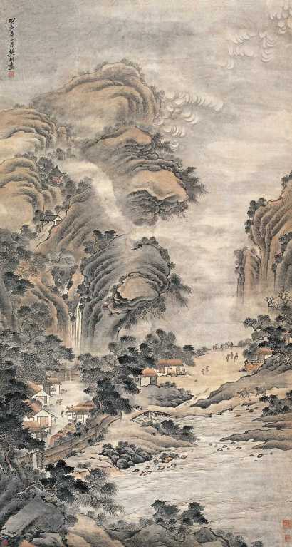 樊圻 癸亥（1683年）作 山水 立轴